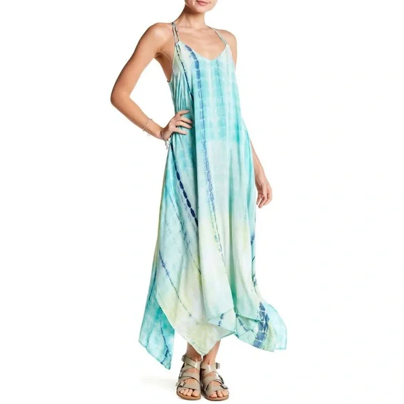 Love Stitch | Dresses | New Love Stitch Tie Dye Handkerchief Maxi Dress |  Poshmark